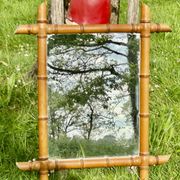 Large format for this type of faux bamboo mirror 70 cm.