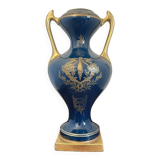 Antique large empire vase blue & gold jaguet pinon 40cm 2.6kg