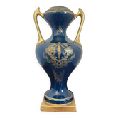 Antique large empire vase blue & gold jaguet pinon 40cm 2.6kg