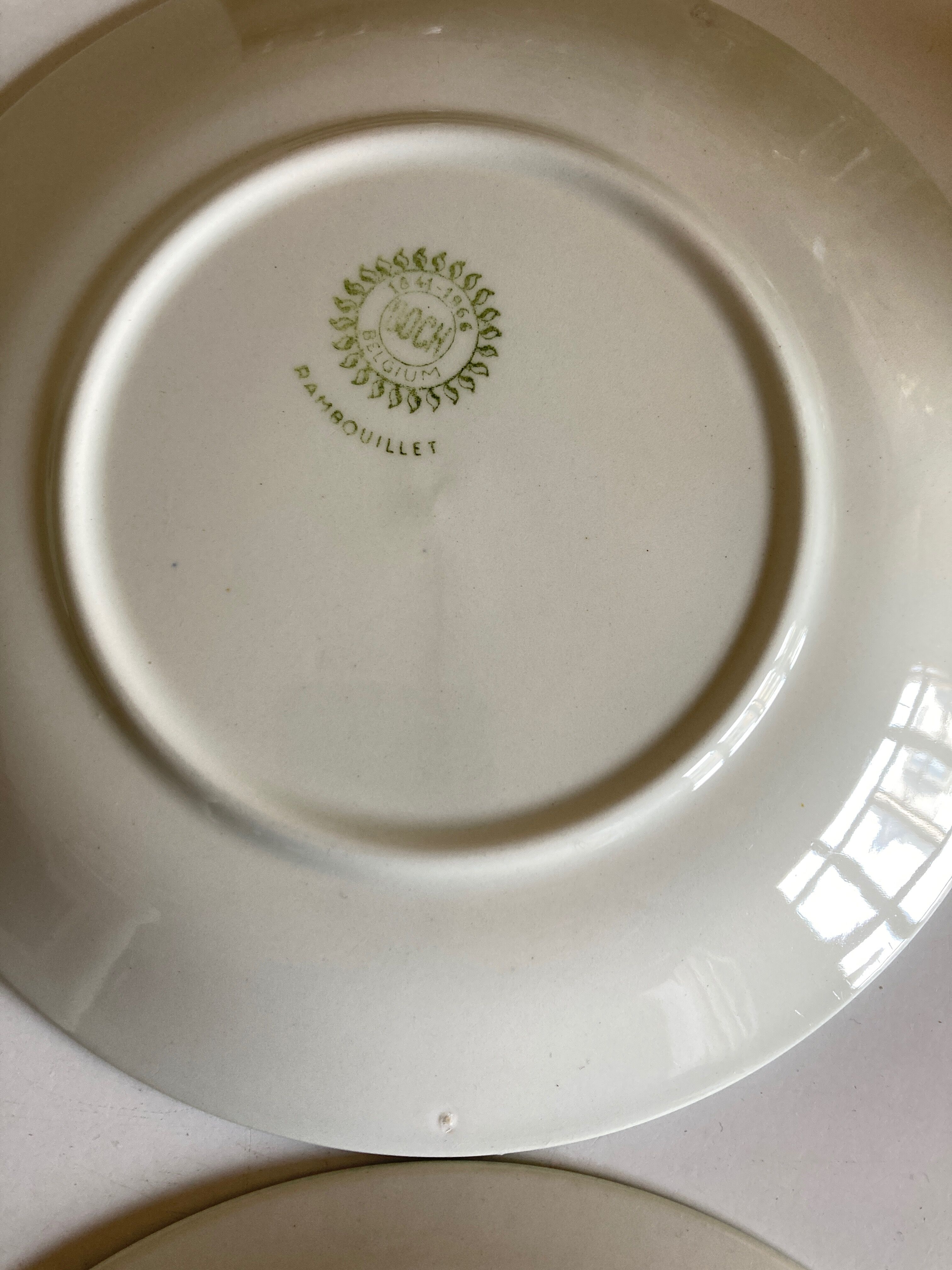 Set of 11 plates Rambouillet Boch 1960