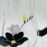Service carafe glasses vintage floral decor