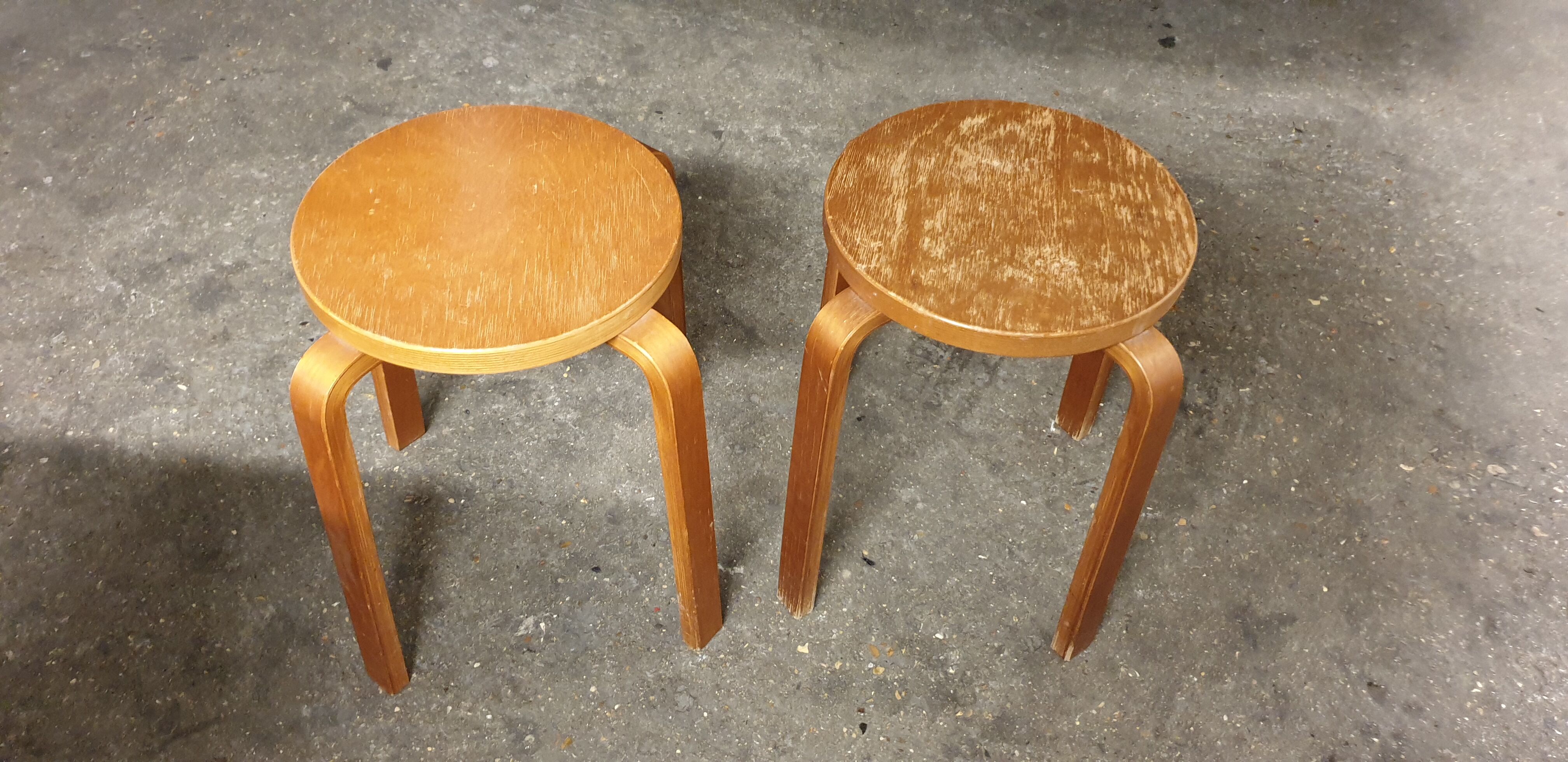 ARTEK Antique Stool 4 feet Vintage Wood.