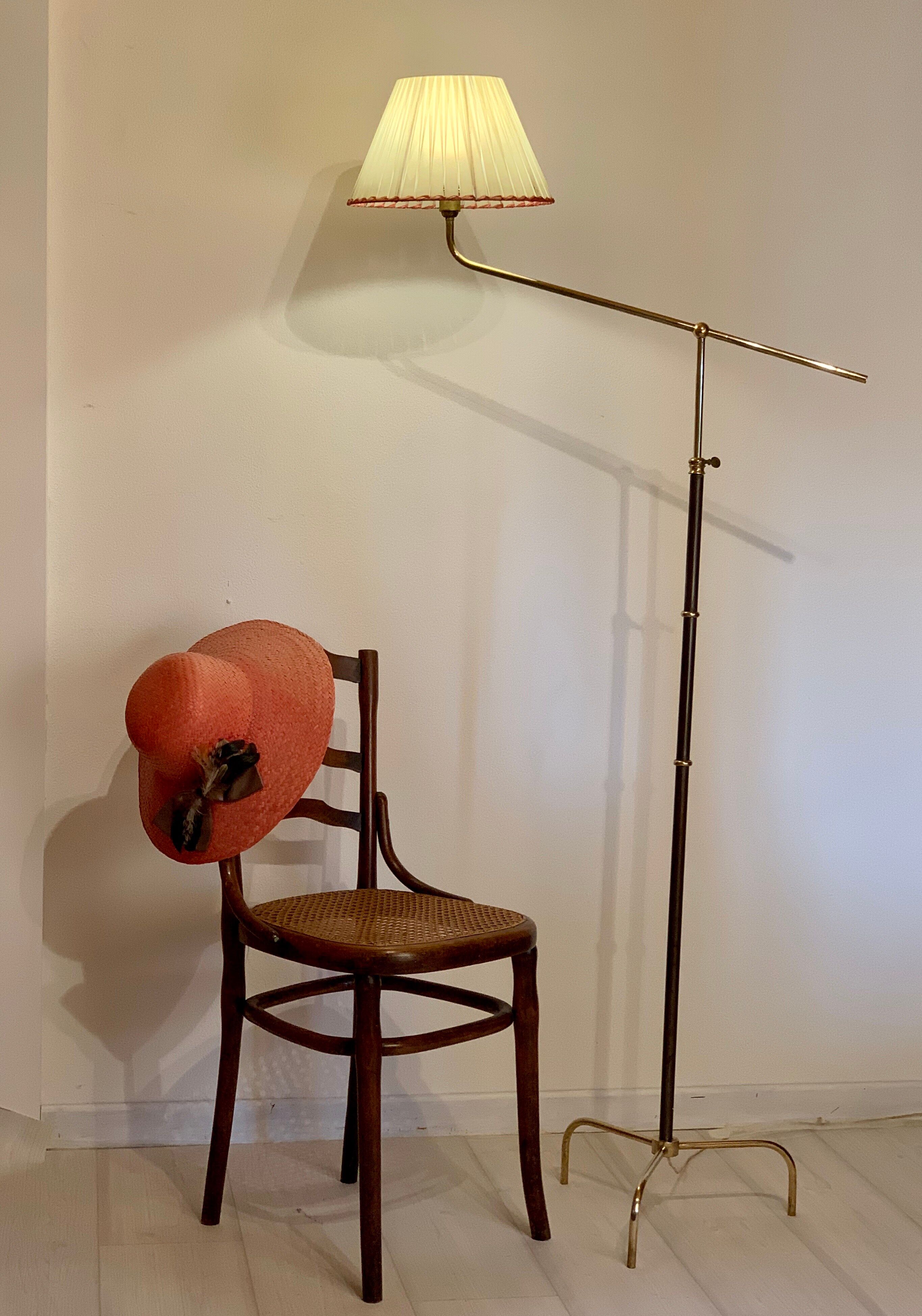 Adjustable reading lamp, brass 50s