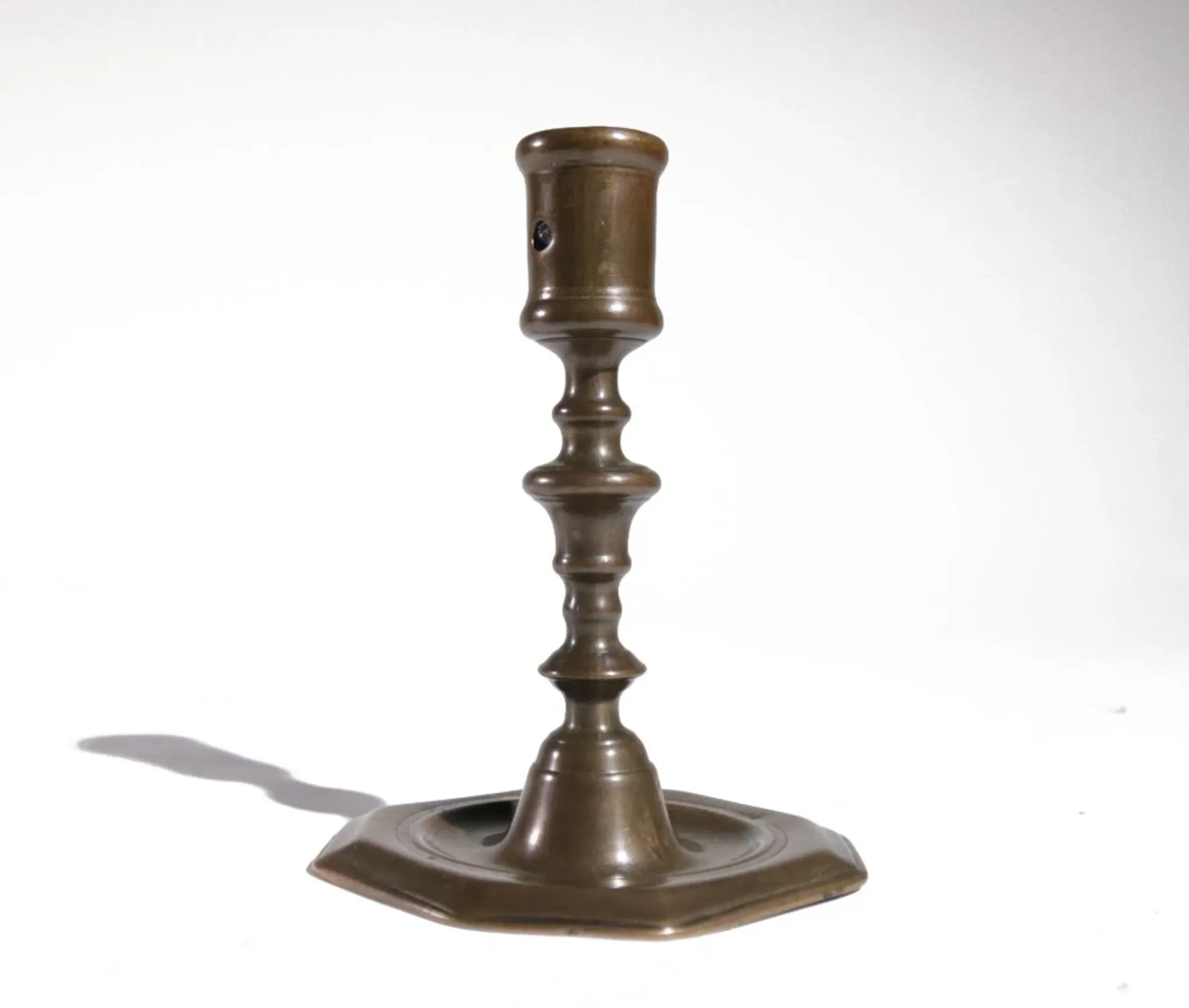 Early 18th-century French bronze candlestick