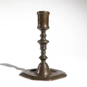 Early 18th-century French bronze candlestick