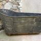 Baignoire en zinc socle bois XIXème siècle