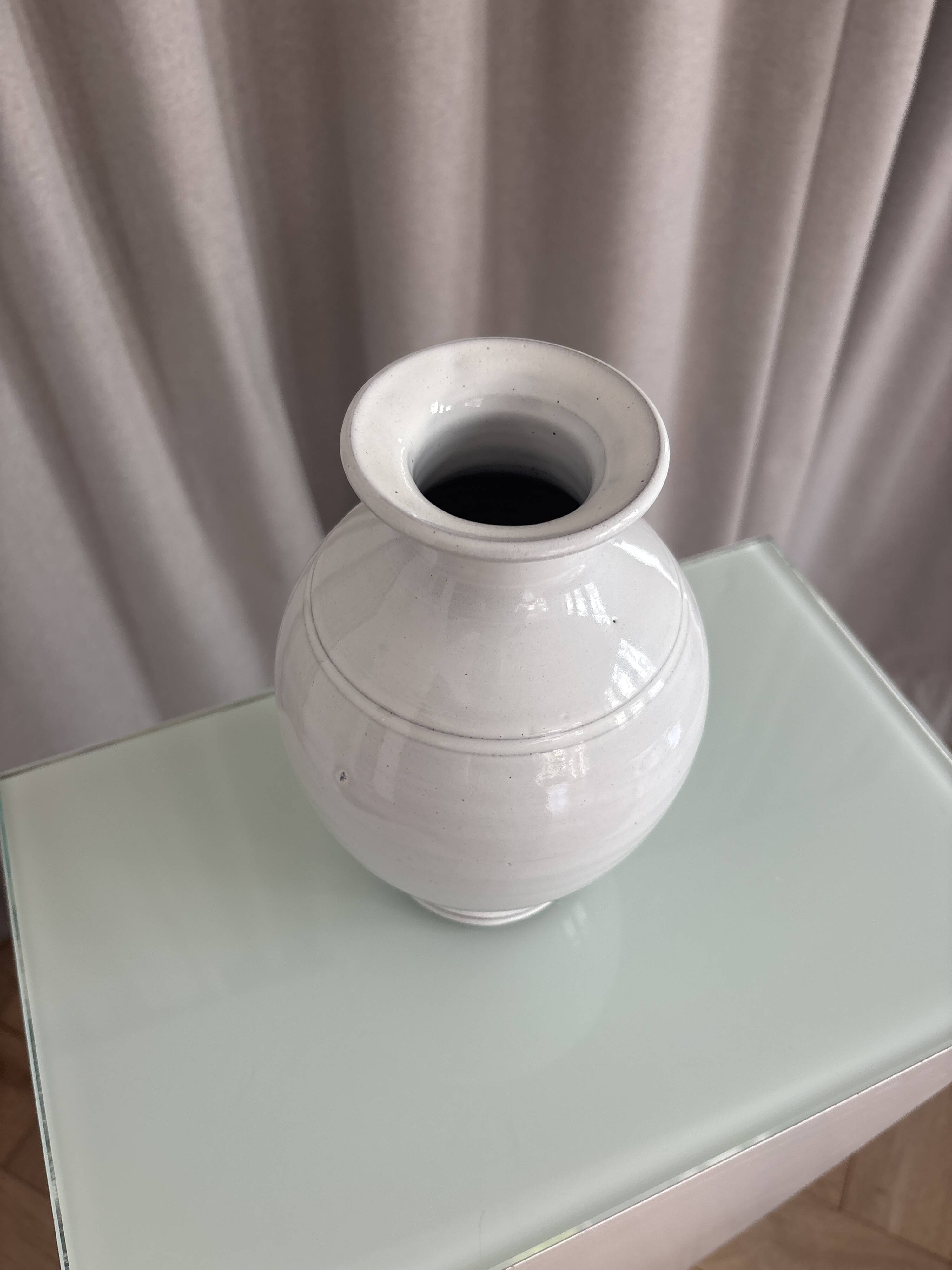 vintage vase made of hand-turned ceramic