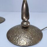 Pair of brass lamp bases Delmas design 90s