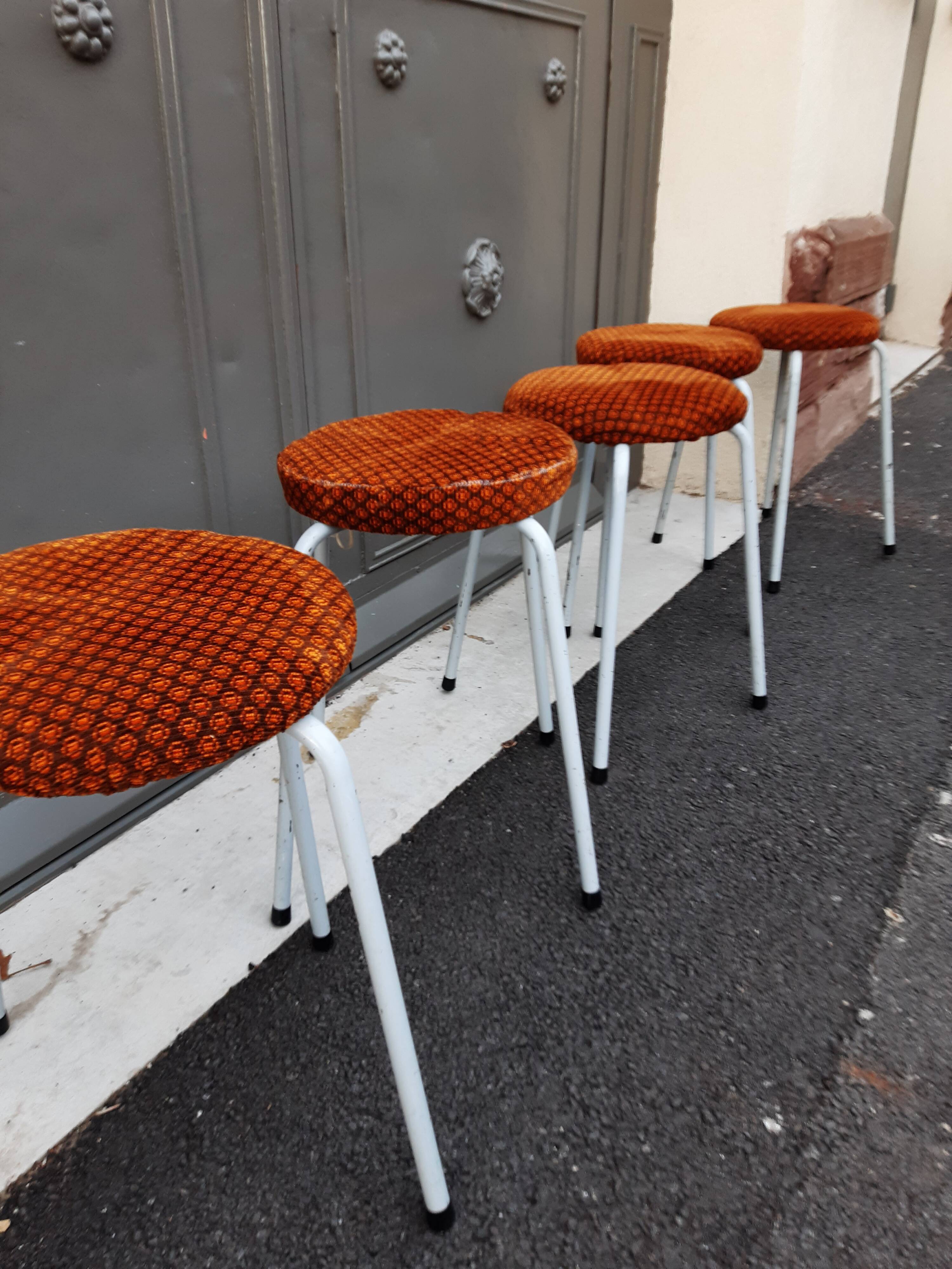 Metal and fabric stool