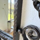 Brutalist wrought iron mirror 1940