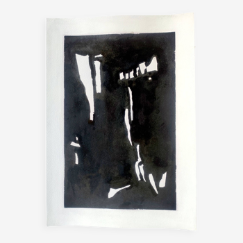 Peinture abstraite noir