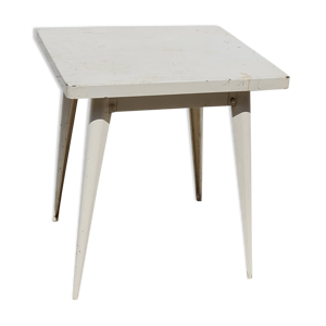 Table tolix carrée blanche