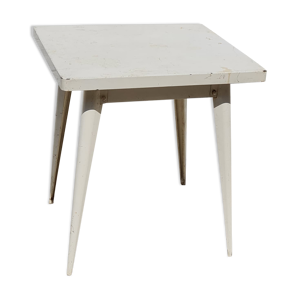 Table Tolix carrée blanche