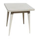 Old square tolix table white metal