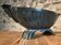 French Art Deco cast iron enamel planter – 1920s–1930s