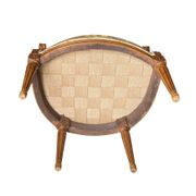 Pair of Louis XVI style armchairs in silk