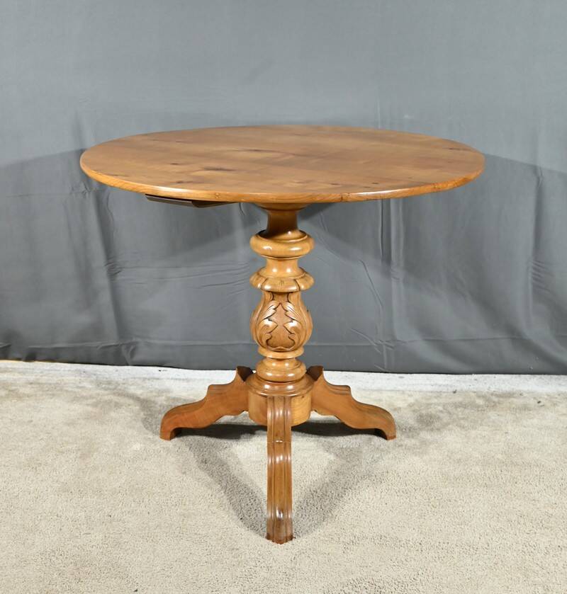 Cherry wood pedestal table, Louis Philippe period – 2nd part 19th century