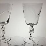 6 crystal wine glasses from the 60s (wheat)