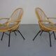 Set of Dutch Mid-Century Bamboo Chairs by Rohé Noordwolde, 1950s