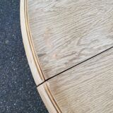 Renovated Louis Philippe round extendable dining table 115cm for 6 people.