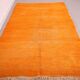 Tapis marocain vintage orange 174 x 255 cm - Tapis en laine berbère - Tapis fait main