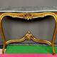 Baroque style console in carved wood with marble top