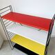 Mid century free standing tomado shelving system / bookcase designed by d. dekker