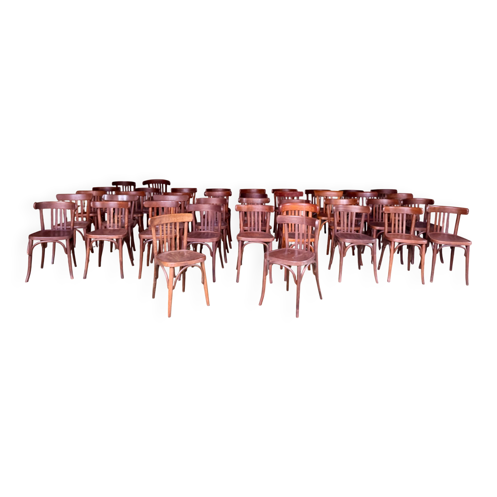 Set of 45 vintage bistro chairs