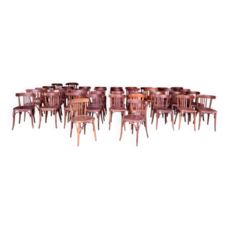 Set of 45 vintage bistro chairs