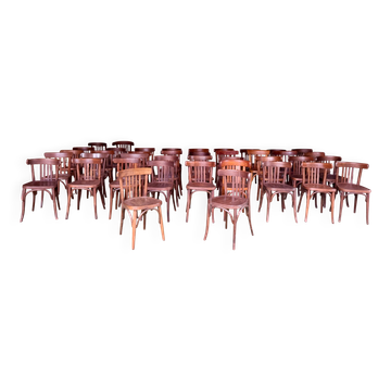 Set of 45 vintage bistro chairs