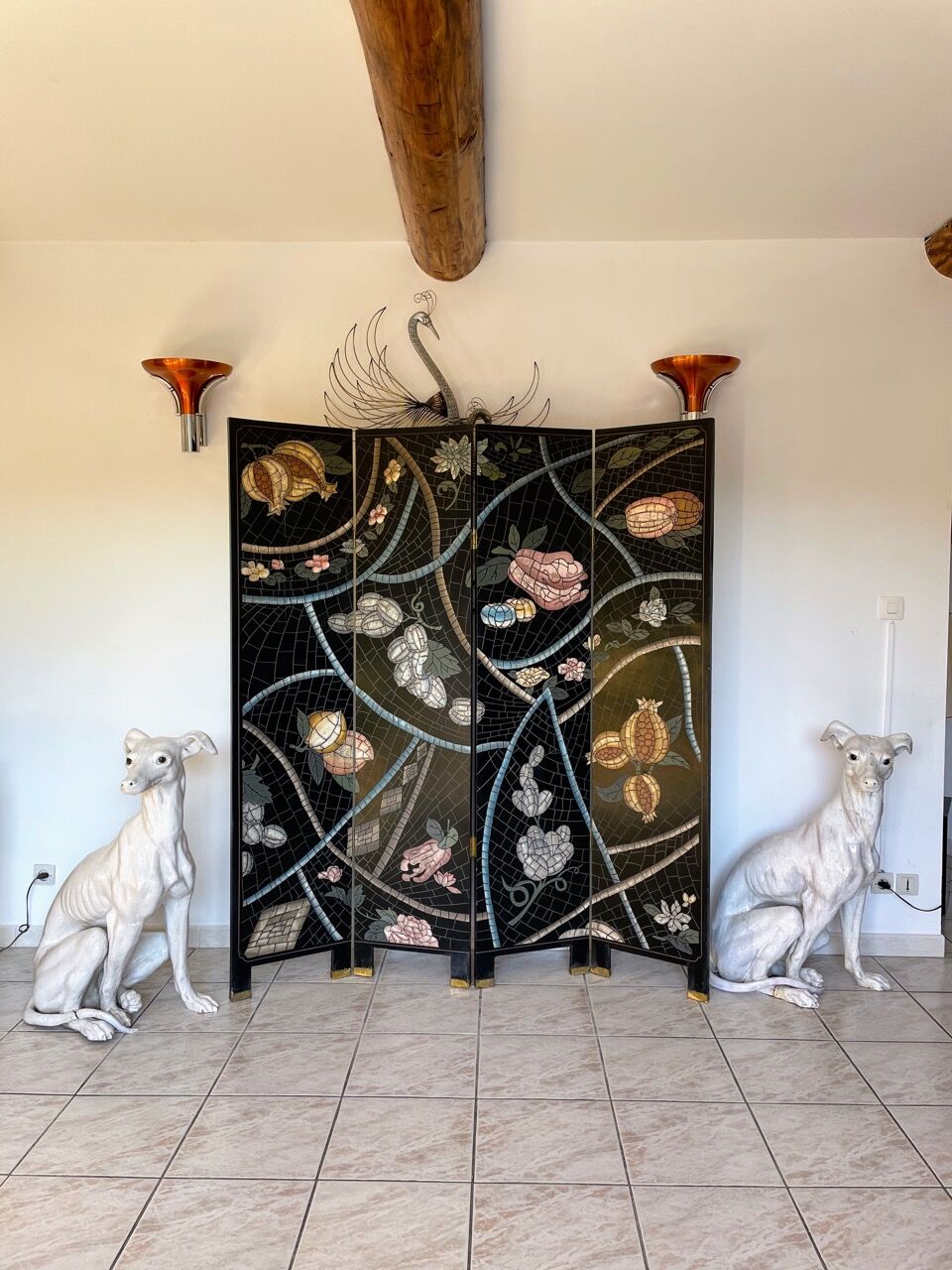 Coromandel style screen of the 60-70s