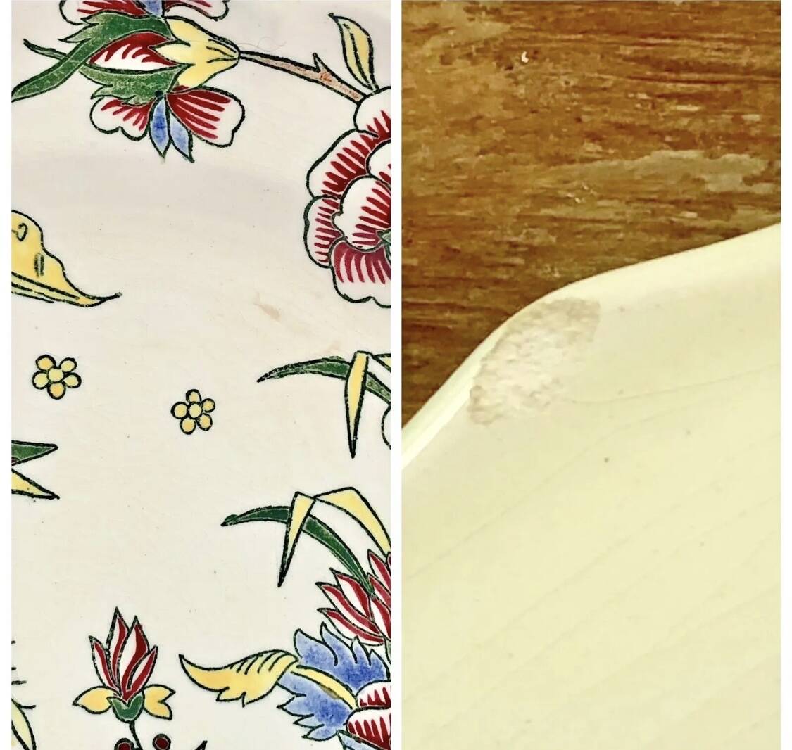 7 flat plates Gien model cornucopia 1938 1960