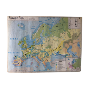 Carte scolaire vintage, - europe