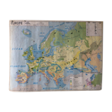 Vintage school map, Europe