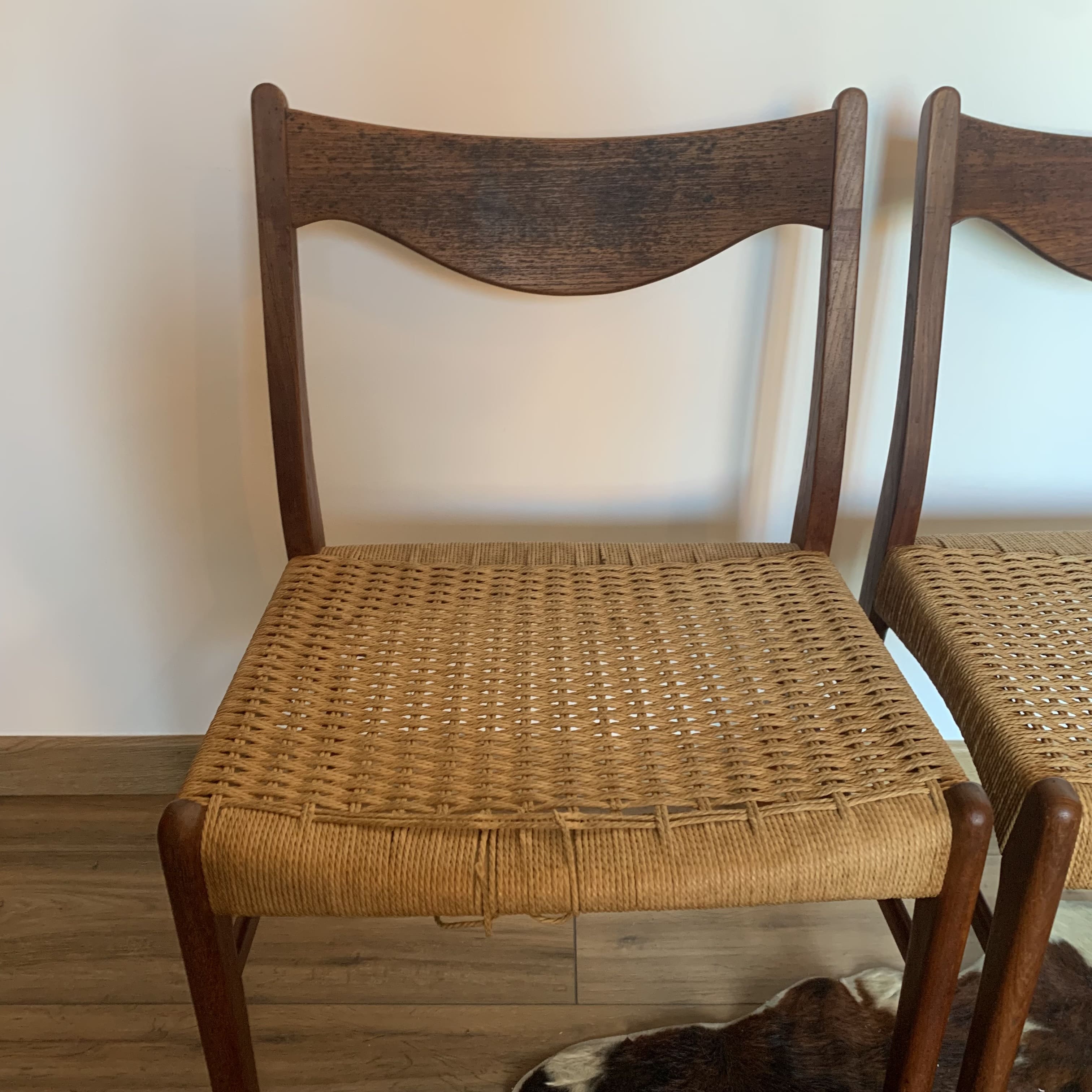 Set of 4 chairs by Arne Wahl Iversen for Glyngøre Stolefabrik 1960s