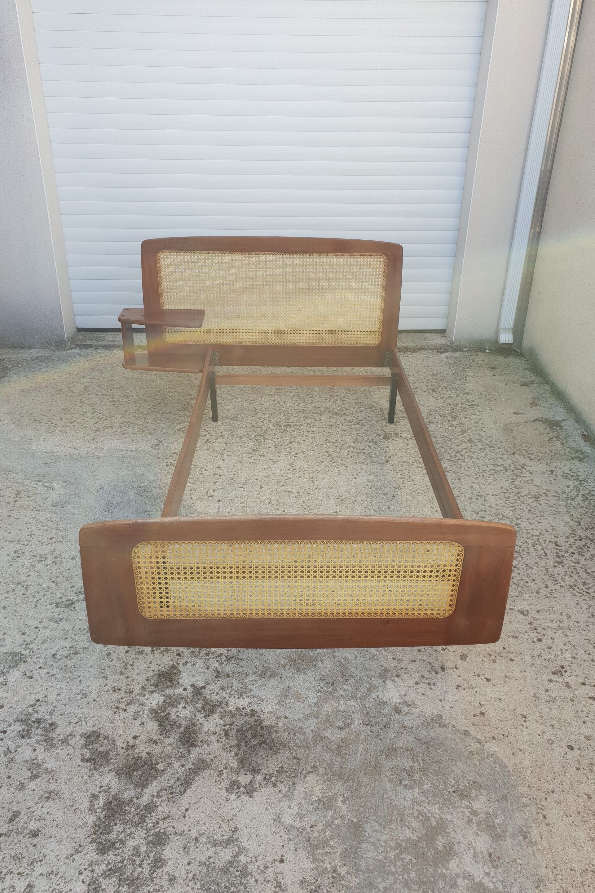 Roger Landault mahogany bed 1950