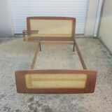 Roger Landault mahogany bed 1950