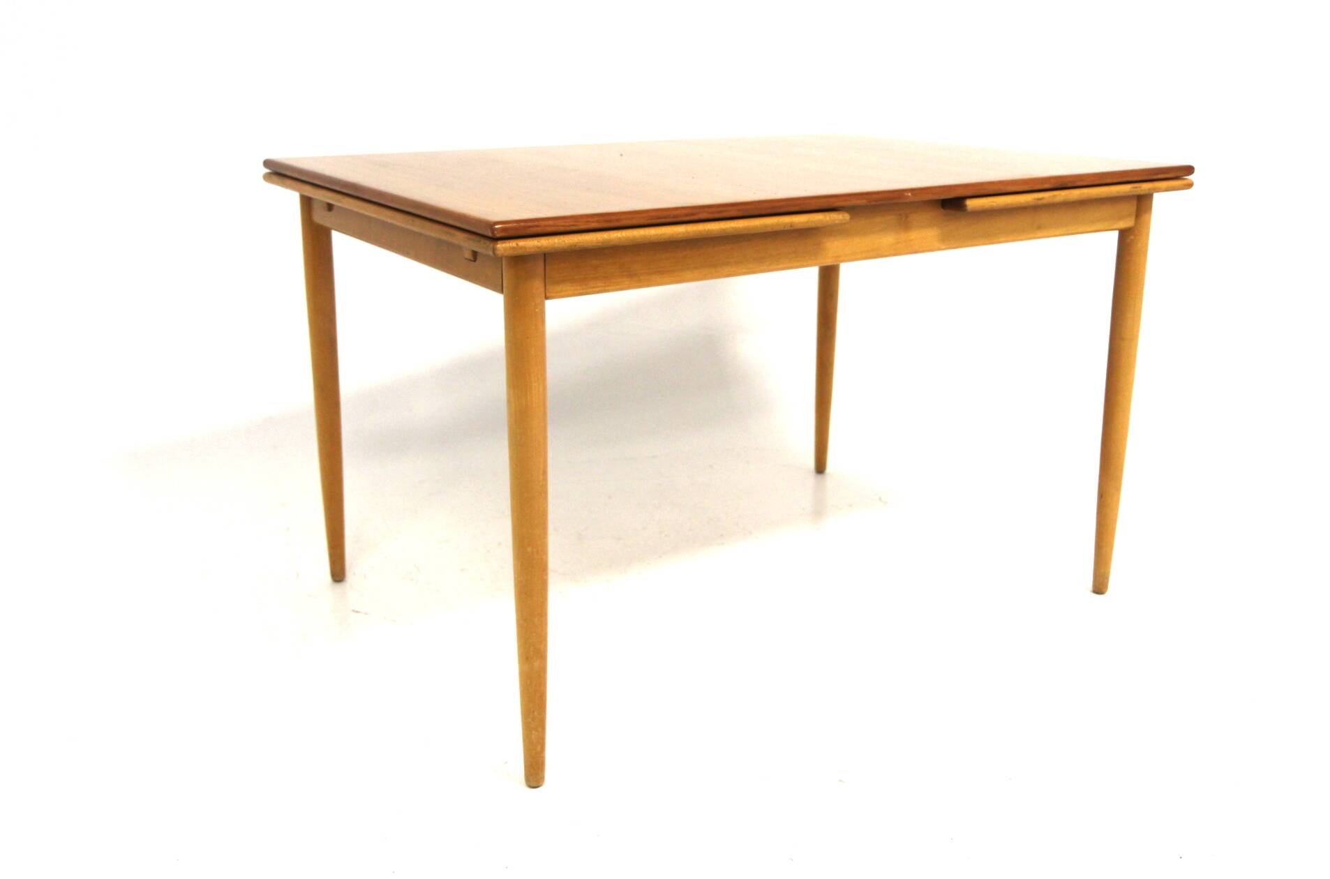 Table de salle à manger "portefeuille" en teck, Suède, 1960