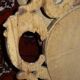 Carved and gilded wooden mirror with gold leaf 46 x 103 cm