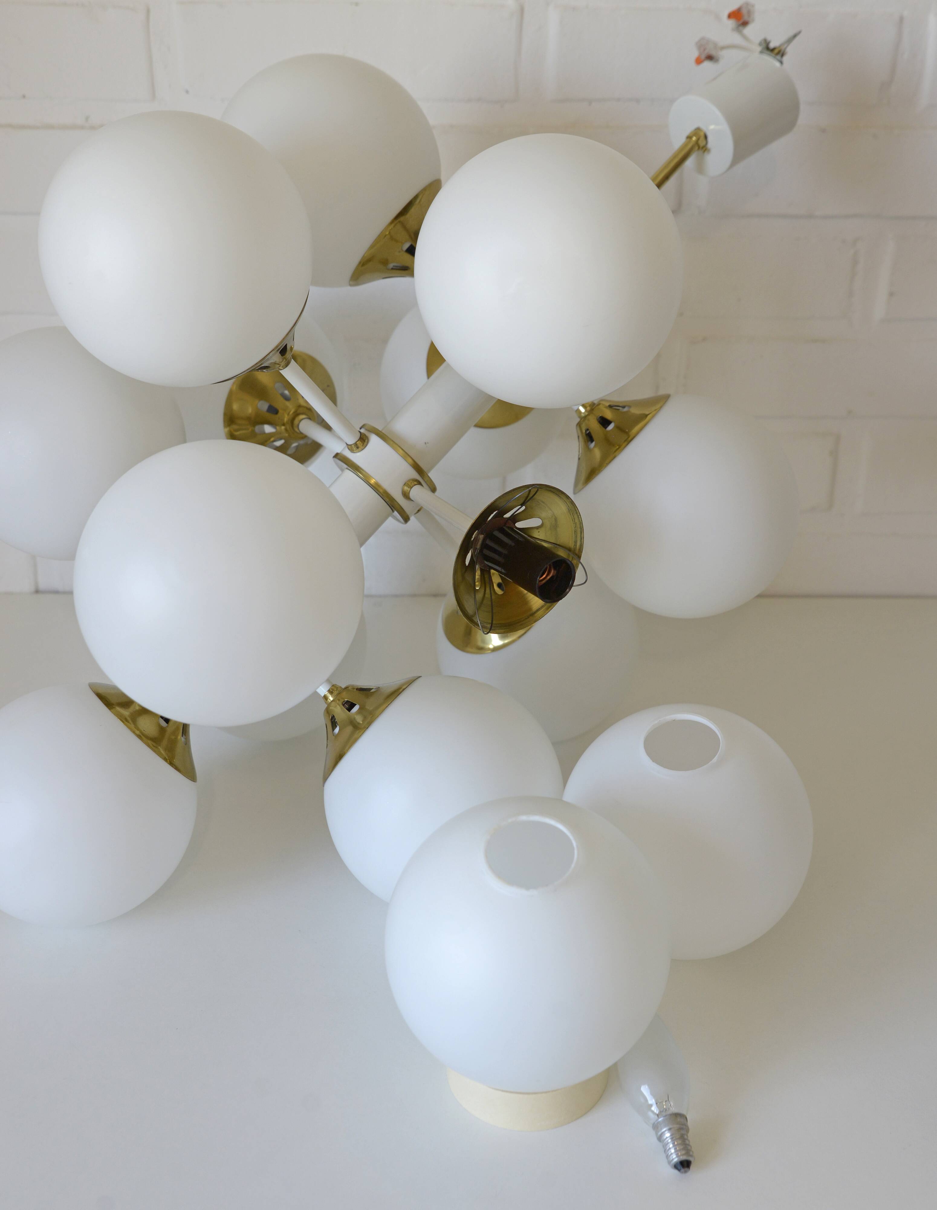 Sputnik Chandelier Vintage Pendant Light Large Hanging Lamp Space Age Style