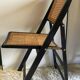 Four folding wooden and canning chairs - 70s