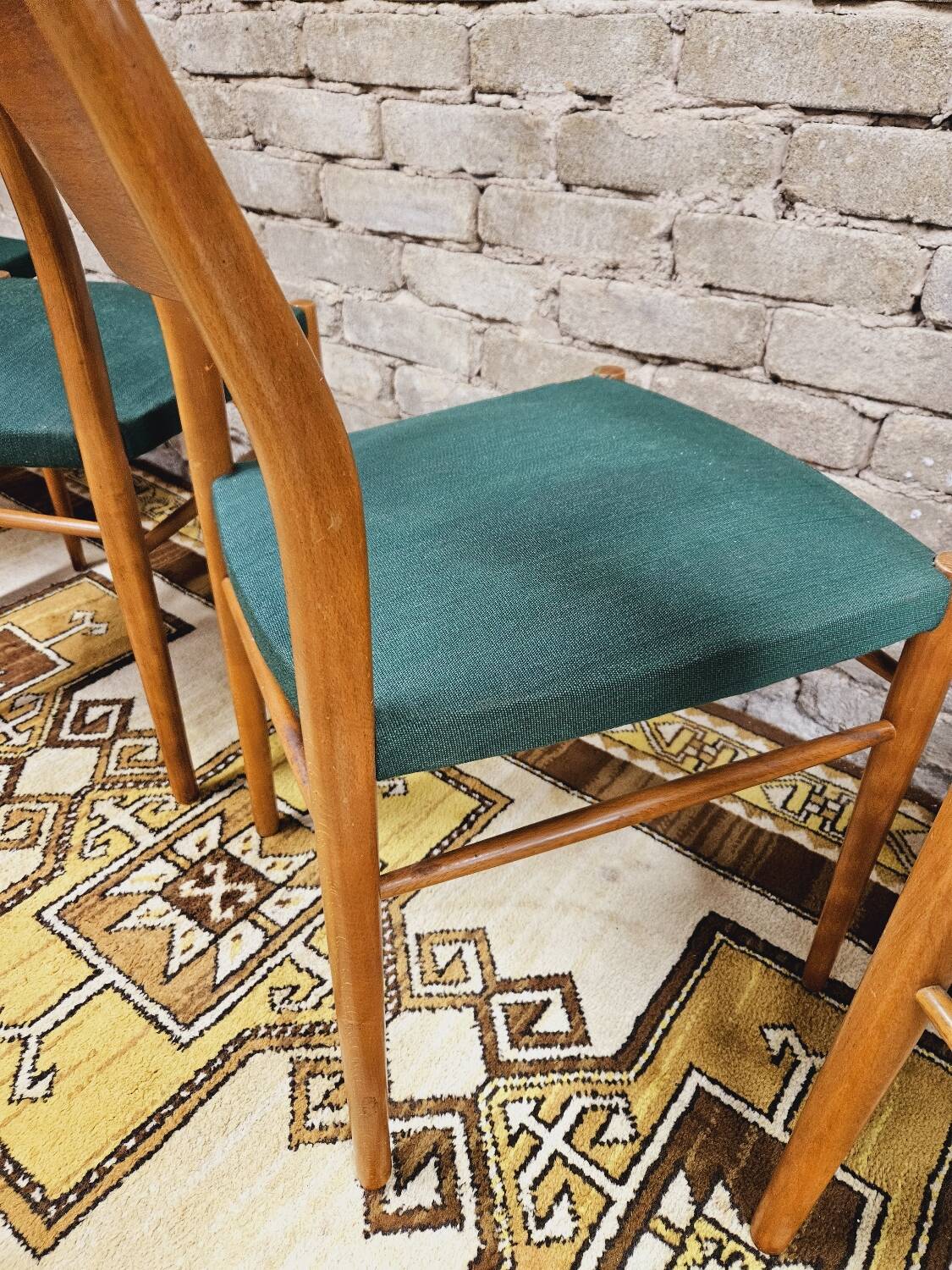 Set of 4 Scandinavian teak chairs by LÜBKE 1960
