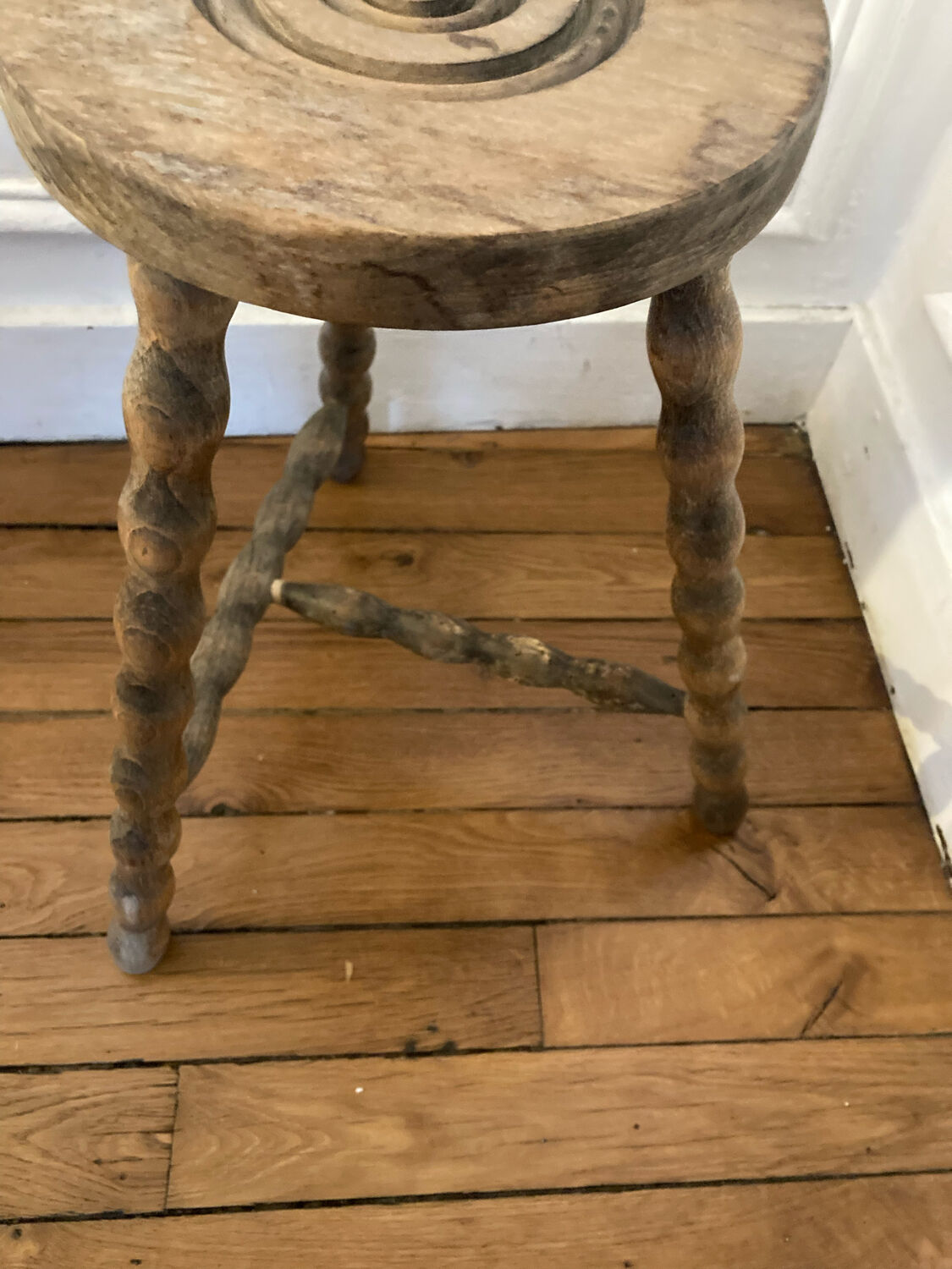 Tripod stool in view