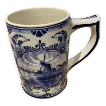 Delft Blue hand-painted cup - Made in Holland (8×12 cm)