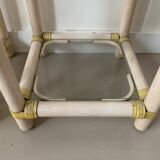 Vintage rattan bedside table