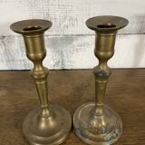 Pair of brass candlesticks