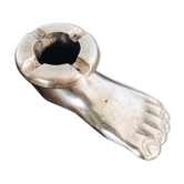 Cendrier en laiton massif en forme de pied