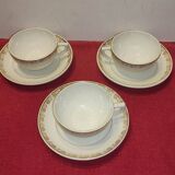 Digoin Sarreguemines cups and saucers