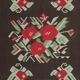 Tapis Kilim moldave en laine, grand motif floral tissé à plat, art populaire, 306 x 242 cm