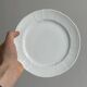 6 assiettes plates en porcelaine blanche
